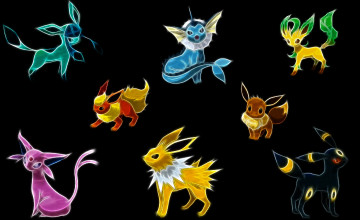 Eevee Pokemon Evolutions Wallpaper by NatuTorchic on DeviantArt