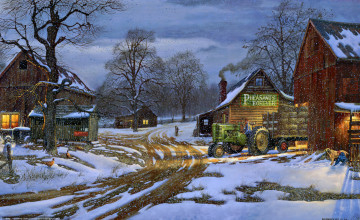 Farmhouse Winter Wallpapers