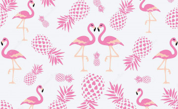 Flamingo and Pineapple Wallpapers