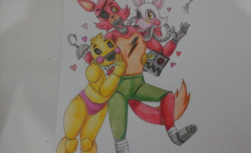 Foxy Mangle and Chica