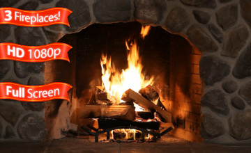 Free Fireplace Wallpaper Animated