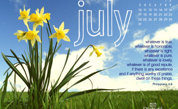Free July Wallpaper with Calendar