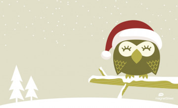 Free PC Wallpaper Christmas Owl