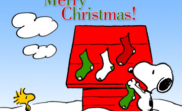 Free Snoopy Christmas Computer Wallpaper