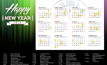 Free Wallpapers Calendars for 2016