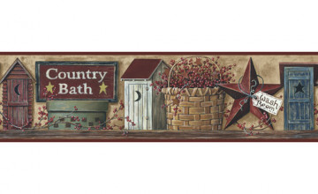Garden Bath Wallpaper Border