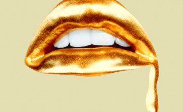 Gold Lips Wallpapers