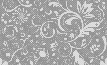 Gray Floral Wallpapers