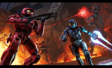Halo Red vs Blue Wallpaper