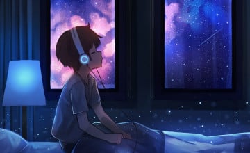 Headphones Anime Boy Wallpapers