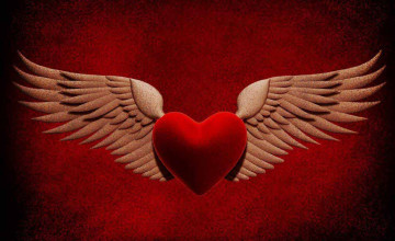 Heart with Wings Wallpaper