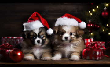 Holiday Puppies Wallpapers