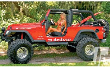 Jeep Wrangler with Chick