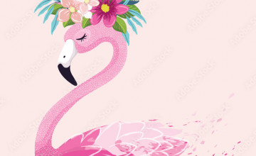 Kawaii Flamingo Wallpapers