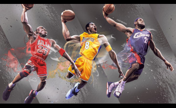 Kobe Jordan Lebron Desktop Wallpapers