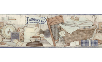 Free download Vintage Laundry Room Wallpaper Border [500x309] for your ...