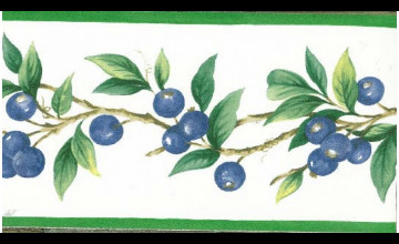 Leaf and Berry Wallpaper Border
