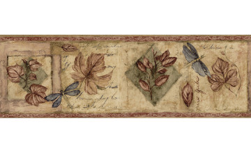 Leaf Print Wallpaper Border