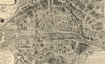 Map of Paris Wallpaper