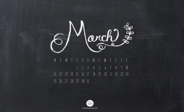 March 2016 Desktop Wallpapers Calendar