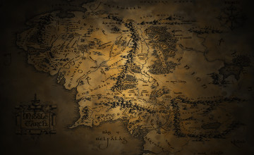 Middle Earth Map Desktop Wallpaper