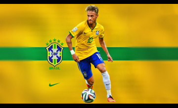 Neymar Brazil Flag 2017