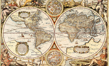 Old World Map Wallpaper Border