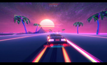 Outrun Sunset 4K Wallpapers