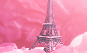 Paris in Pink Wallpaper