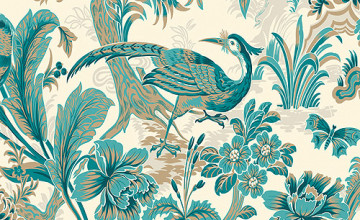 Peacock Toile Wallpapers