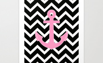 Pink and Black Chevron Wallpapers
