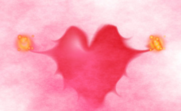Pink Heart Wallpapers with Wings