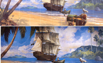 Pirate Ship Wallpaper Mural