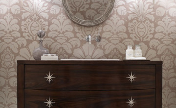 Powder Rooms with Wallpaper