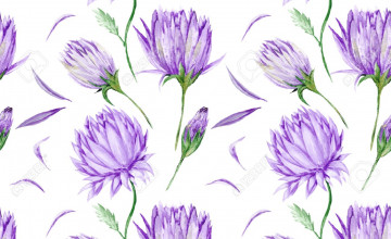 Purple And White Flowered Wallpapers