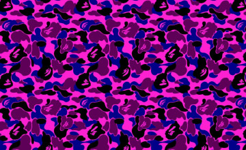 Purple Bape Camo Wallpaper