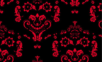 Red and Black Damask Wallpapers