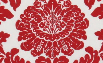 Red and White Damask Wallpaper