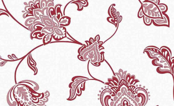 Red and White Floral Wallpapers
