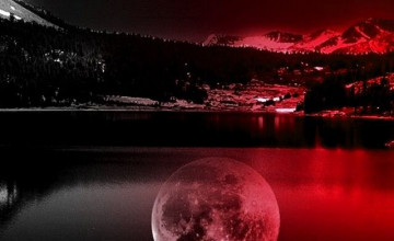 Red Moon Night Sky Wallpapers