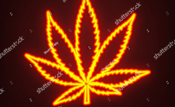 Red Neon Weed Wallpapers