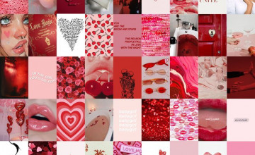 Red Valentine Collage Wallpapers