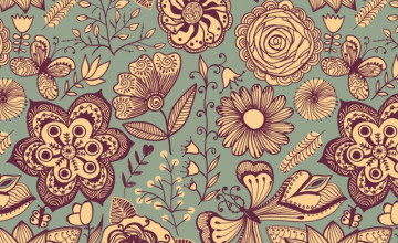Retro Floral iPhone Wallpapers