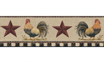 Rooster Chicken Wallpaper Border