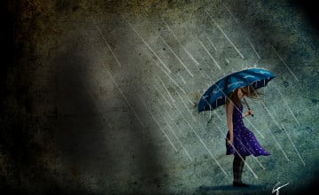 Sad Girl in Rain Wallpapers