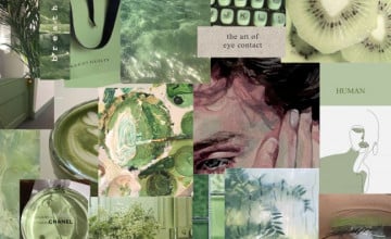Sage Green Collage Wallpapers