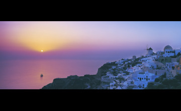 Santorini Double Screen Wallpapers
