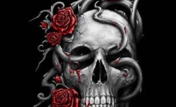 Skull With Roses Wallpapers