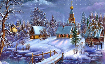 Snow Village Christmas Wallpapers