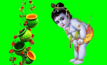 Sree Krishna Baby Beautiful 3D Wallpapers